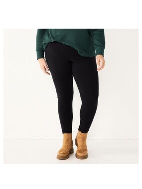 Sonoma Black High-Rise Leggings NWOT 1X